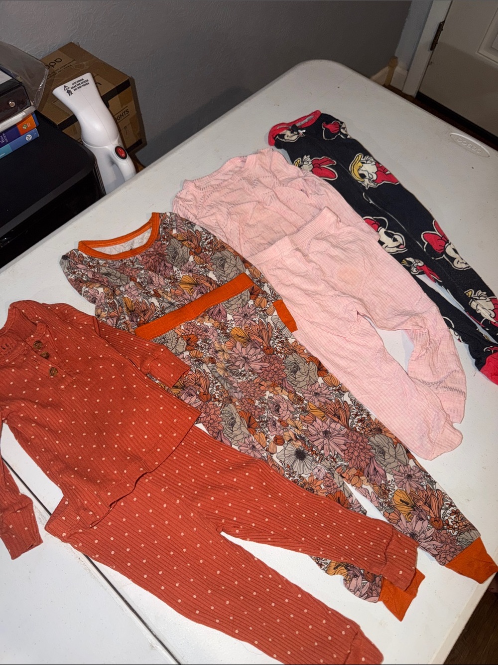 Sleep On It Girls Pajama Set Bundle - Pink, Rust, Floral, Black